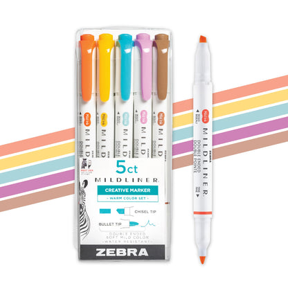Zebra Pen MILDLINER No Bleed Highlighter, Lemon Yellow, Dual Tip, 12-Pack