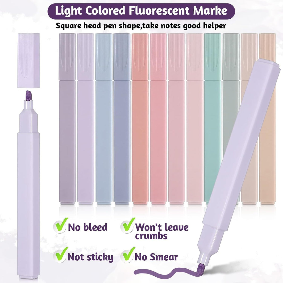 120 Pcs Bible Highlighters Aesthetic, Chisel Tip Cute