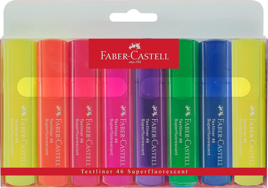 Faber-Castell Pastel Highlighter Set - 8 Chisel Tip Highlighter Pens in Assorted Pastel Colors, Multi (FC154609)