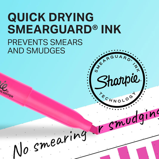Sharpie Pocket Highlighters Narrow Chisel Tip Highlighter Marker Set Pack Of 36 In 6 Assorted Fluorescent And Pastel Highlighters Ideal For Office Teacher And School Supplies