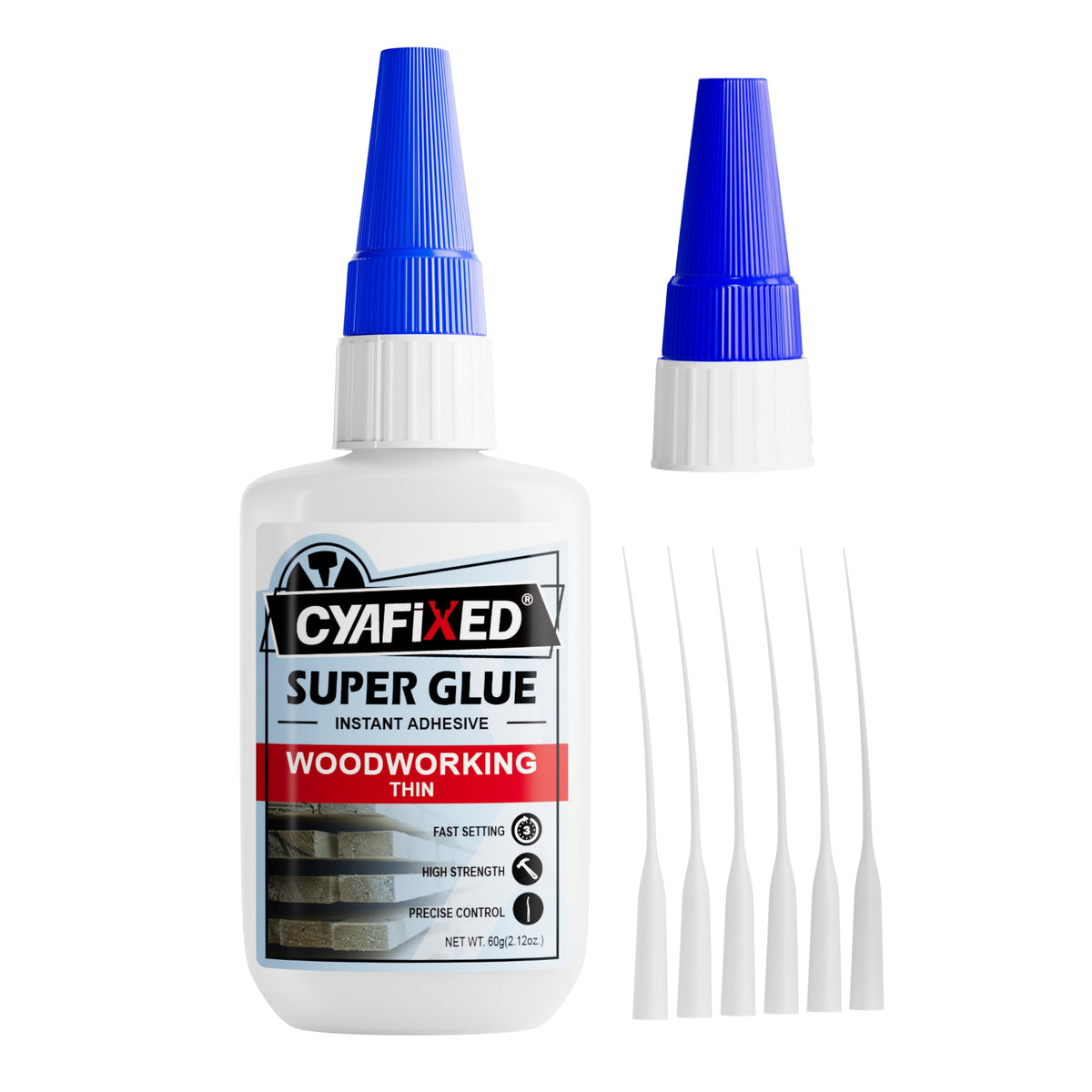 Super Glue Kits, Thin, Medium & Ultra Thick, 6 oz CA Glue for Woodworking