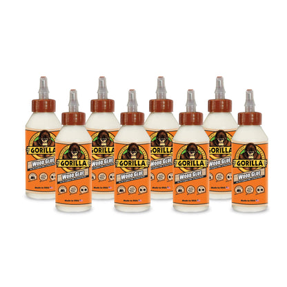 Gorilla Wood Glue, 8 Ounce Bottle, (3 Pack)