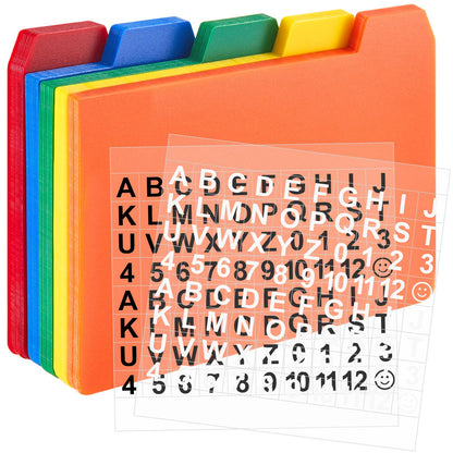 Lewtemi 50 Pcs Index Card Dividers 4" x 6" with Cards Guides, Multicolor