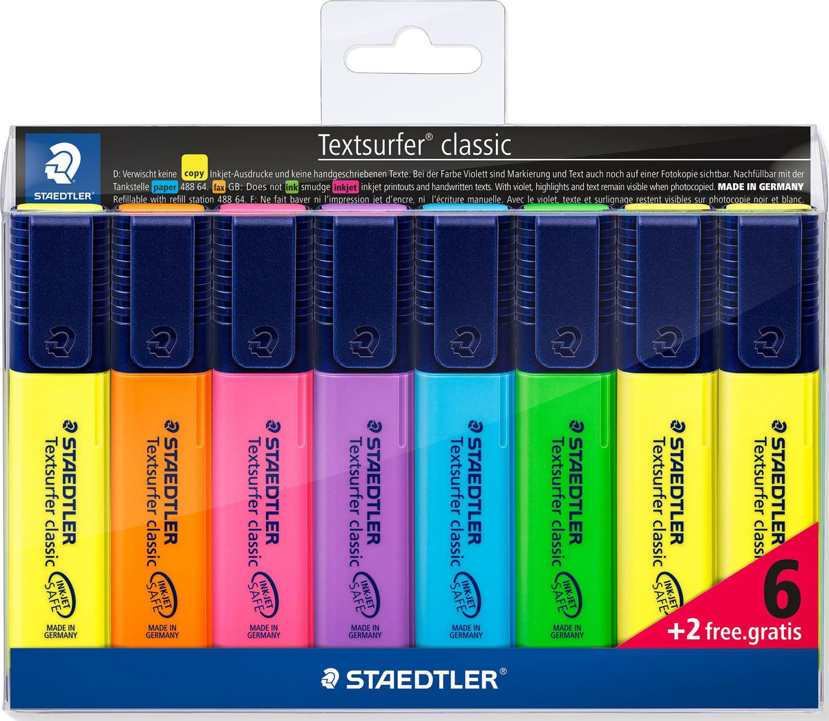 STAEDTLER 364 WP20 Textsurfer Classic Highlighter - Assorted Neon and Pastel Colours (Pack of All 20 Colours)