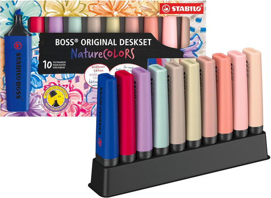 STABILO BOSS Original NatureCOLORS Wildflower Edition - Highlighter - Desk Set - Assorted Colors