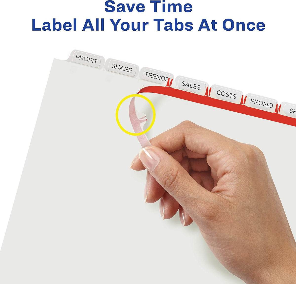 Avery Index Maker Clear Label Dividers, 8-Tab, White, 100 Sets