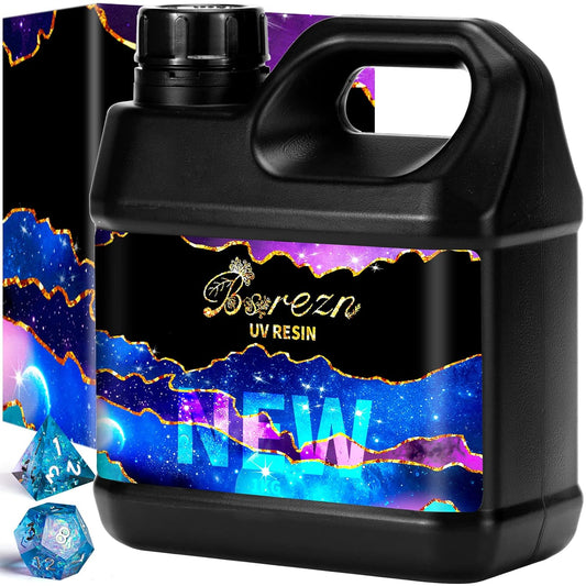 Bsrezn 1000g UV Resin Bulk, Clear UV Epoxy Resin Cure for Jewelry Making