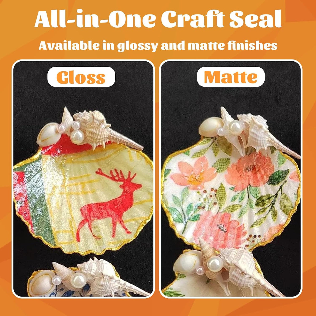 Sealer, Decoupage Glue & Matte Finish,All-in-One Clear Craft Glue, Perfect for Indoor and Outdoor DIY Crafts and Art Projects, with Quick Dry & Cure Time (Matte)