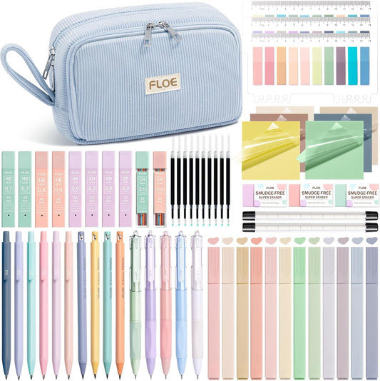 62PCS Aesthetic School Supplies Cute Back to School Supplies Stationary Set
