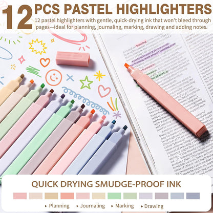 62PCS Aesthetic School Supplies Cute Back to School Supplies Stationary Set