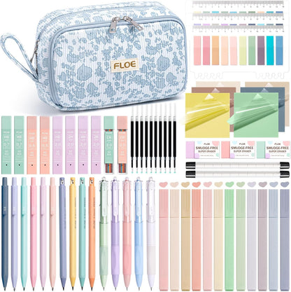 62PCS Aesthetic School Supplies Cute Back to School Supplies Stationary Set