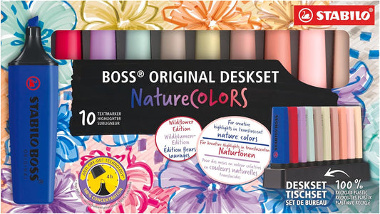 STABILO BOSS Original NatureCOLORS Wildflower Edition - Highlighter - Desk Set - Assorted Colors