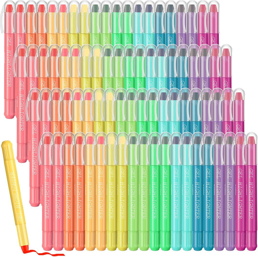 Yeaqee 100 Pieces Bible Highlighters No Bleed Gel Assorted Pastel Highlighters Aesthetic No Bleed Markers for Bible Study Planner Notes Journal School Office Home Supplies, 10 Colors