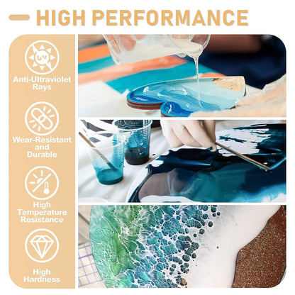 Puduo Epoxy Resin Kit 72OZ, Newly Formulated Crystal Clear Epoxy Resin