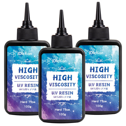 JDiction UV Resin, Upgrade 300g High Viscosity Hard UV Resin with Crystal Clear Resins Kit for Doming, Sealing, Coating, and Casting