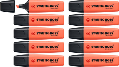 Highlighter - STABILO BOSS ORIGINAL Pastel - Pack of 10 - Pink Blush