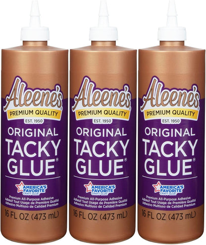 Aleene's Original Tacky Glue, Perfect for Crafts and DIY Projects, Dries Fast and Clear, 16 fl oz 3-Pack