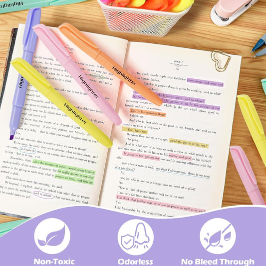 KIZZYEA 60 Pack Highlighters, Pastel Highlighter Assorted Colors, Chisel Tip, No Bleed Quick Dry Highlighter Markers, Bulk Highlighters for School Supplies, Teachers, Office, Classroom Must Have