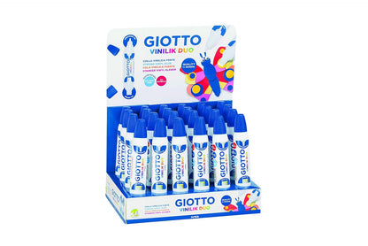 GIOTTO Vinilik Duo Double Tipped Glue Pen, White Strong Glue 24 Pieces