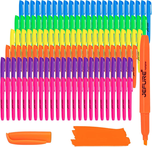 138 Pcs Highlighters, Chisel Tip, Assorted Colors, Quick Dry, Bulk