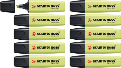 Highlighter - STABILO BOSS ORIGINAL Pastel - Pack of 10 - Touch of Turquoise