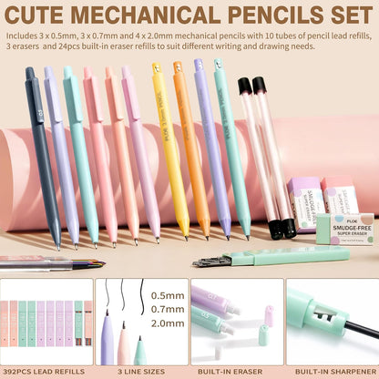 62PCS Aesthetic Back to School Supplies w/ Cute Pencil Case Stationary Set