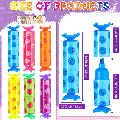 Geyee 144 Pcs Mini Cute Highlighter Pastel Candy Highlighter Bulk for Kid