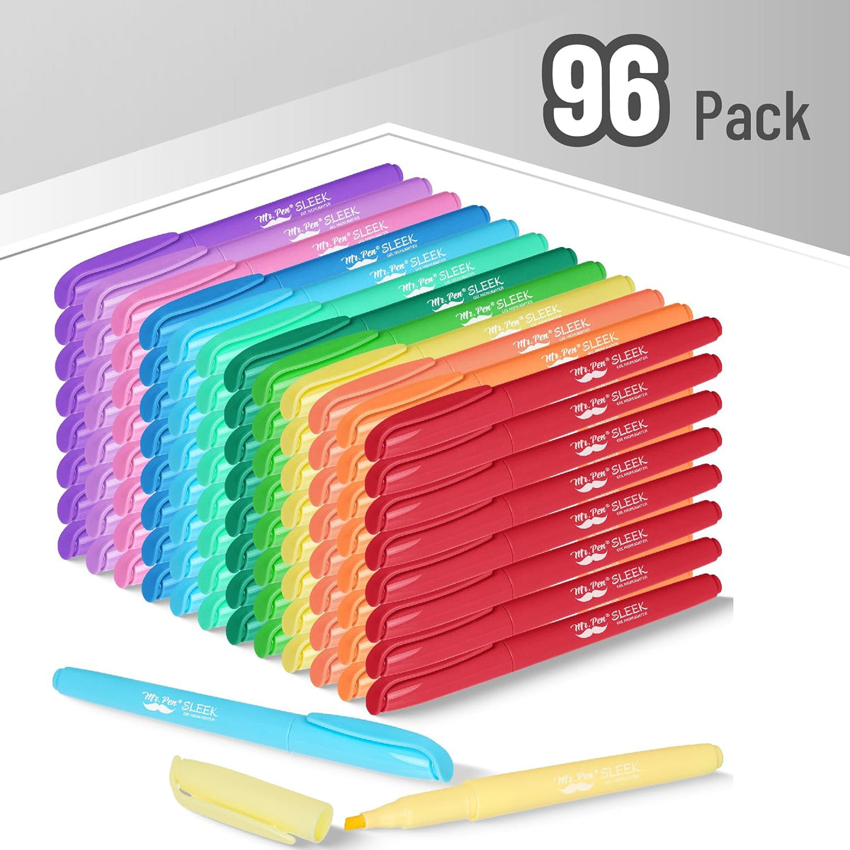 Mr. Pen- Pastel Highlighters, 96 Pack, Assorted Colors, Fast Dry