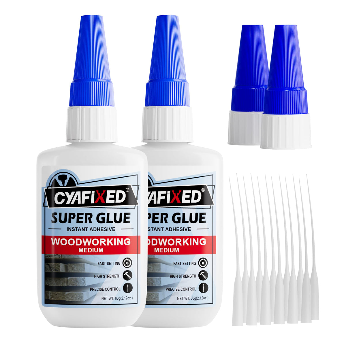 Super Glue Kits, Thin, Medium & Ultra Thick, 6 oz CA Glue for Woodworking